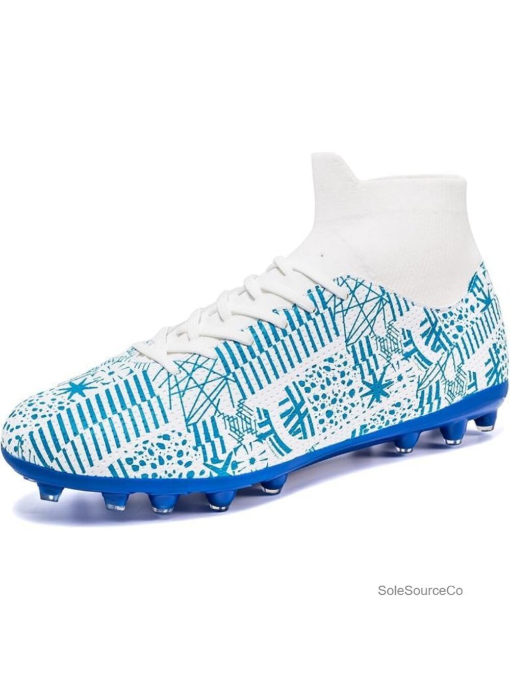 Men's High-Top Soccer Cleats Firm Ground FG AG Athletic Shoes